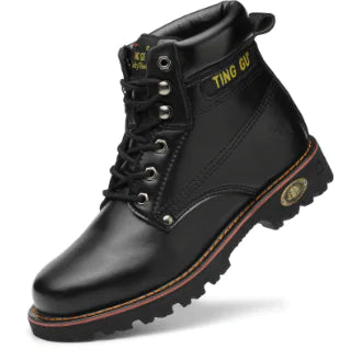 Men's High Top Matte Leather Martin Boots for Outdoors