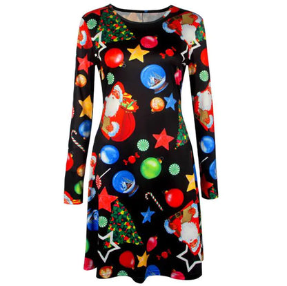 Christmas Print Dress