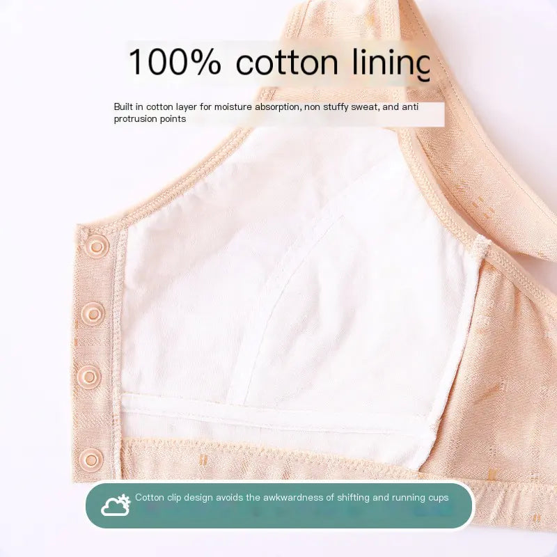 Plus Size Front Closure Wireless Bra for Women