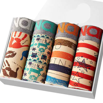 Pure Cotton Youth Sports Boxer Pants for Men