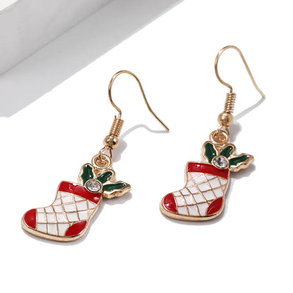 Christmas Series Earrings - Snowman Tree Design