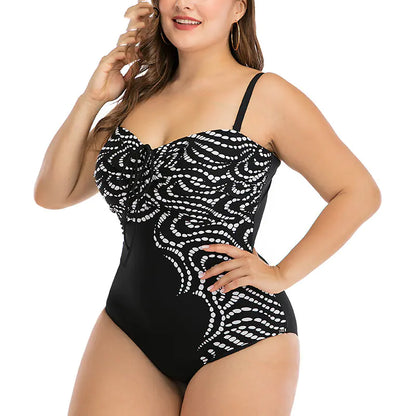Plus Size Sexy Printed Women's One-Piece Swimsuit