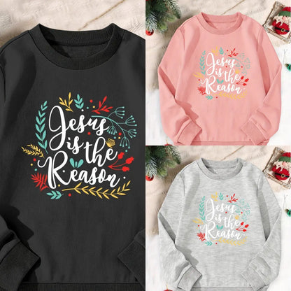 Christmas Printed Girls' Sports Sweater