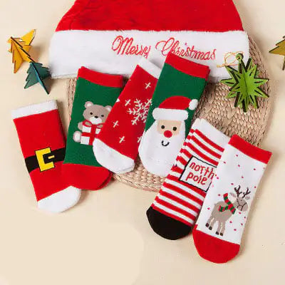 Striped Children's Socks for Christmas