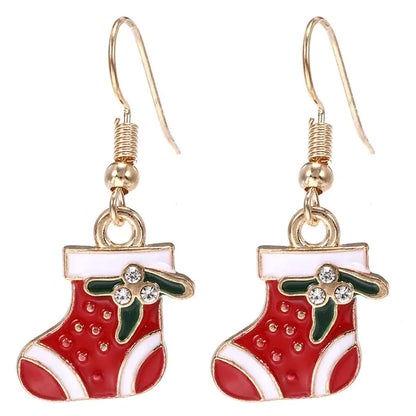 Christmas Series Earrings - Snowman Tree Design