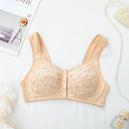 New Floral Front Closure Bra for Women (Plus Size)