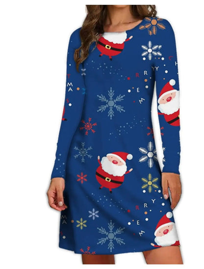 Women's Long Sleeve Christmas Dress