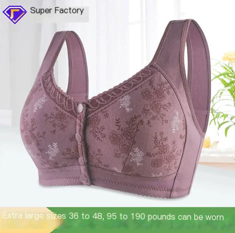 New Print Soft Cotton Front Closure Women's Bra