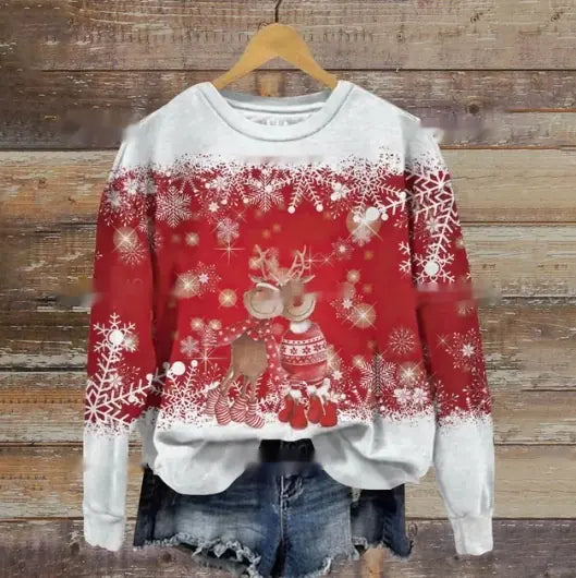 Funny Print Christmas Holiday Sweater for Women