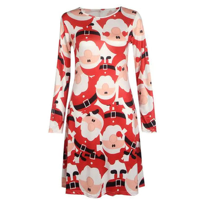 Christmas Print Dress