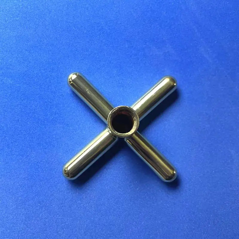 Billiard Cue Rack Cross Set with Faux Copper Base