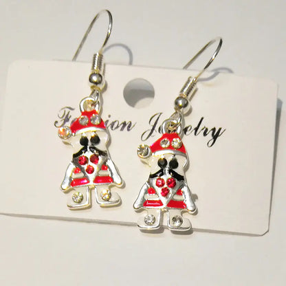 Christmas Jewelry Set: Earrings, Reindeer Studs, Tree