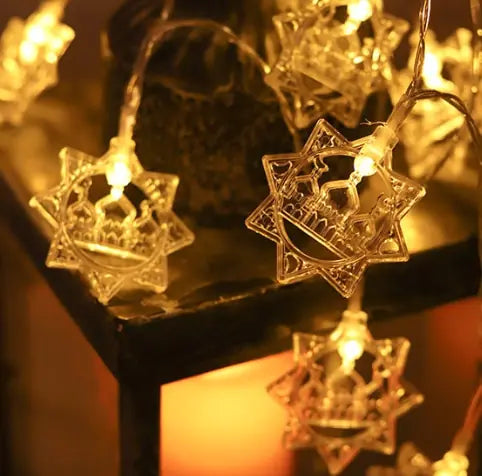 LED Moon Castle String Lights for Holiday Decor