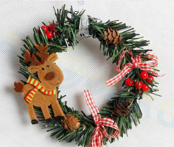 PVC Christmas Tree Wreath for Holiday Window Decor