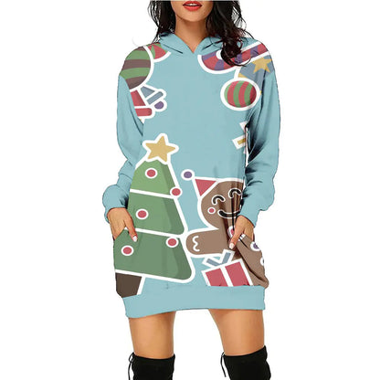 Women's Casual Christmas Holiday Sweater Dress