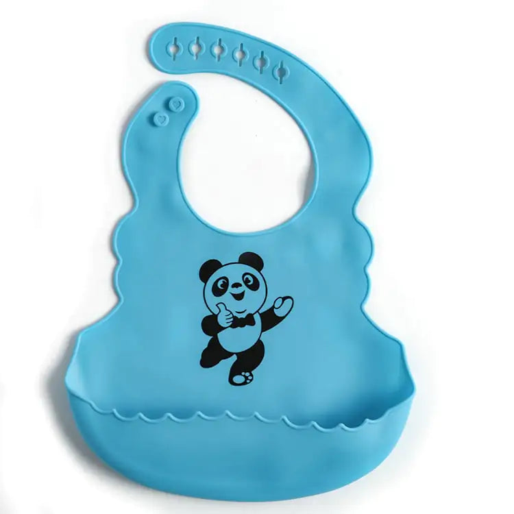 Food Grade Silicone Baby Bib with Saliva Pocket