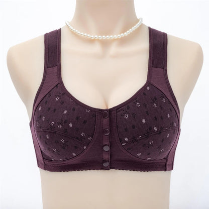 New Floral Front Closure Bra for Women (Plus Size)