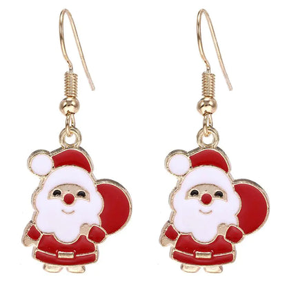 Christmas Series Earrings - Snowman Tree Design