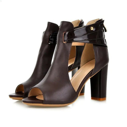 Thick High Heel Sandals - European and American Style