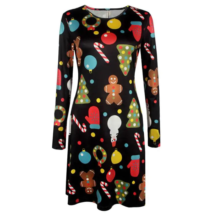 Christmas Print Dress