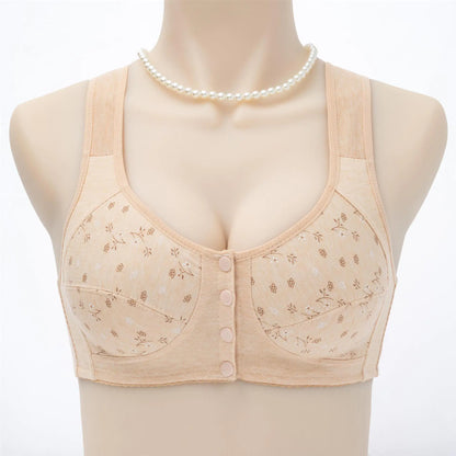 New Floral Front Closure Bra for Women (Plus Size)