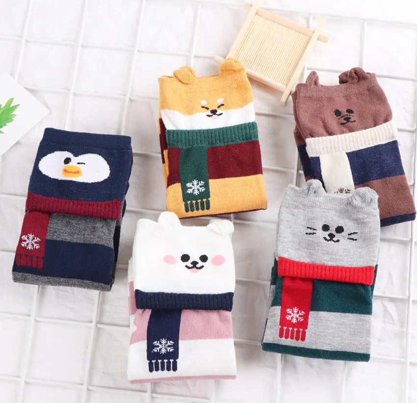 Cute Puppy Christmas Tube Socks