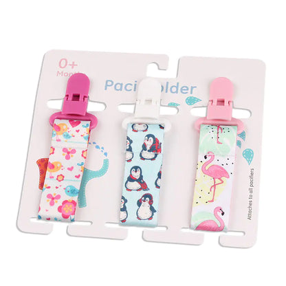 Cartoon Pattern Baby Pacifier Teether Pack of Three