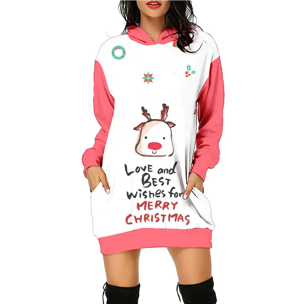 Women's Casual Christmas Holiday Sweater Dress