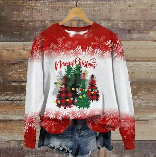 Funny Print Christmas Holiday Sweater for Women