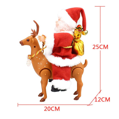 Santa Claus Toy with Reindeer Children's Decor