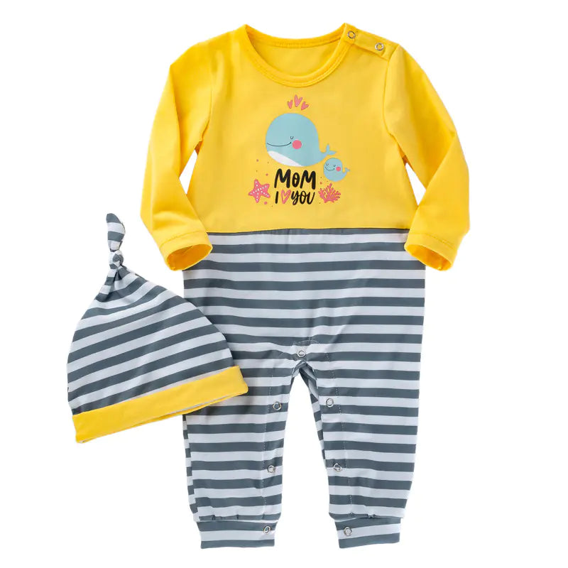 Newborn Cartoon Animal Romper for Babies (Spring/Fall)