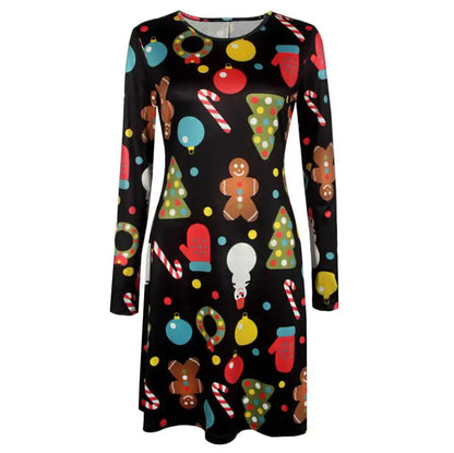 Christmas Print Dress
