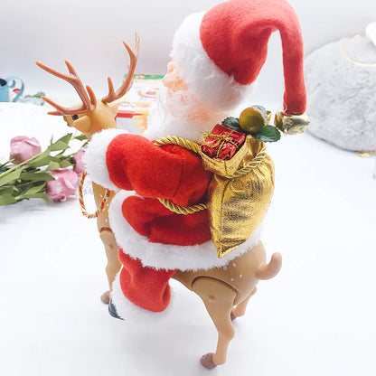 Santa Claus Toy with Reindeer Children's Decor