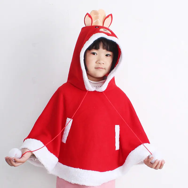 Reindeer Christmas Cloak Poncho