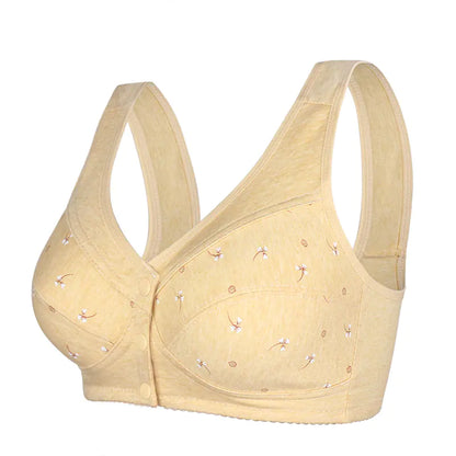 Soft Cotton Front Closure Women's Plus Size Bra
