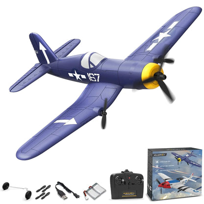 VOLANTEXRC RC Plane 3 Channel Remote Control Airplane Fighter Toys 2.4GHz 6-axis Gyro Stabilizer RTF Glider Aircraft Plane Easy to Fly for Adults Kids Beginners Boys (F4U Corsair)