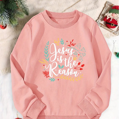 Christmas Printed Girls' Sports Sweater