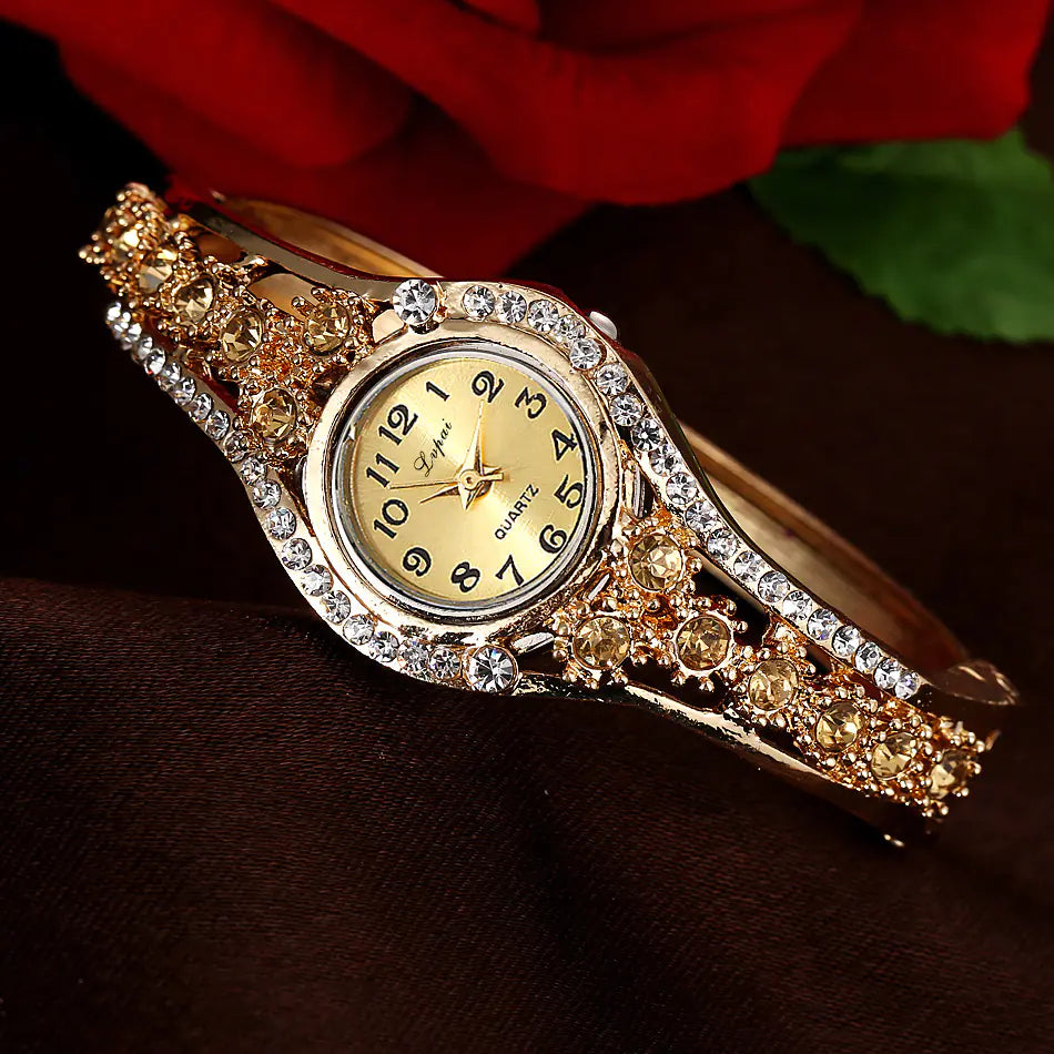 Lvpai Women's Watch with Ethnic Style Diamond Bracelet