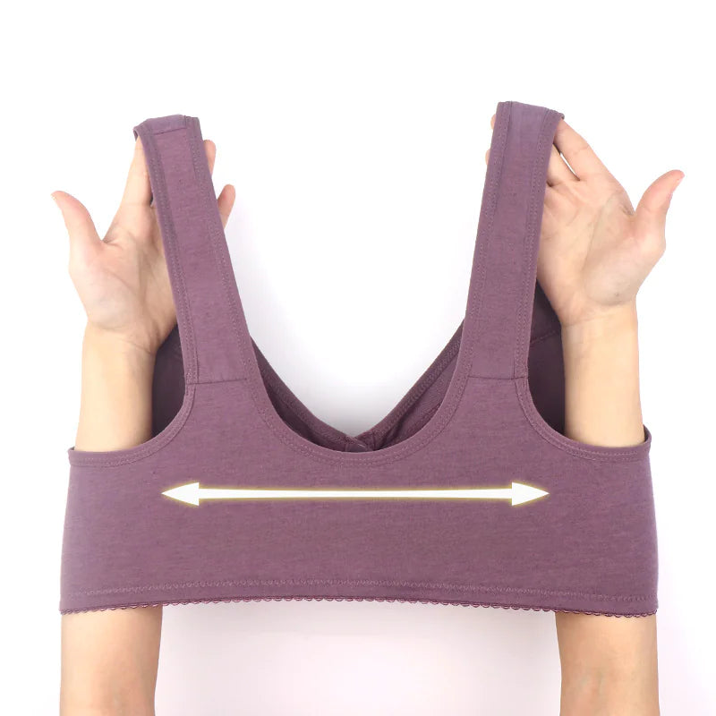 Soft Cotton Front Closure Women's Plus Size Bra