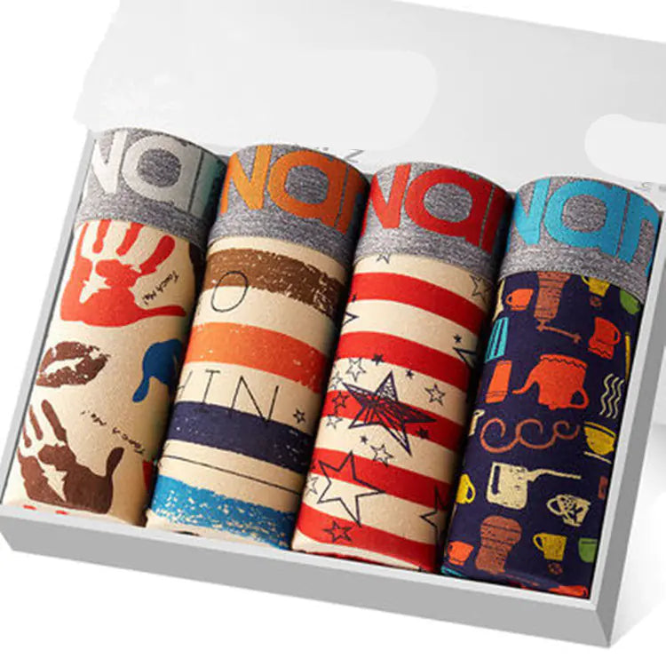 Pure Cotton Youth Sports Boxer Pants for Men