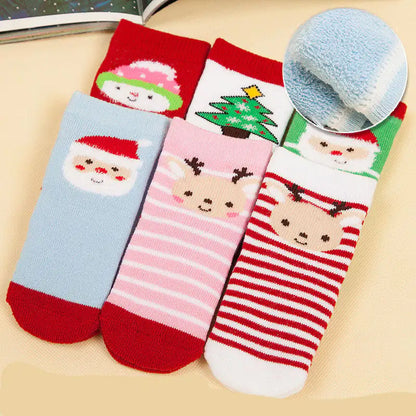 Striped Children's Socks for Christmas