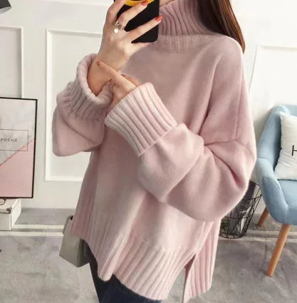 Women's Chunky Knit Cashmere Sweater - Autumn Winter
