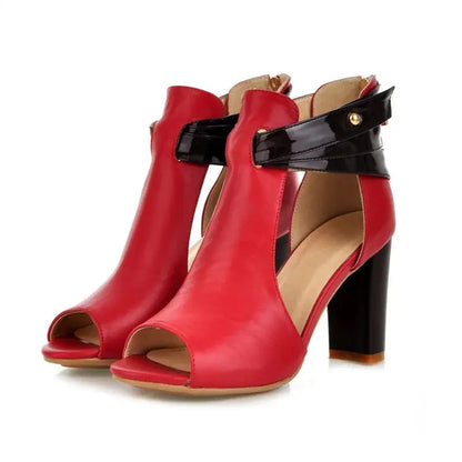 Thick High Heel Sandals - European and American Style