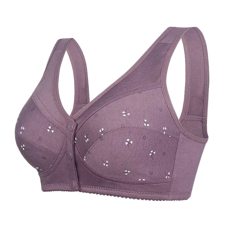 Soft Cotton Front Closure Women's Plus Size Bra