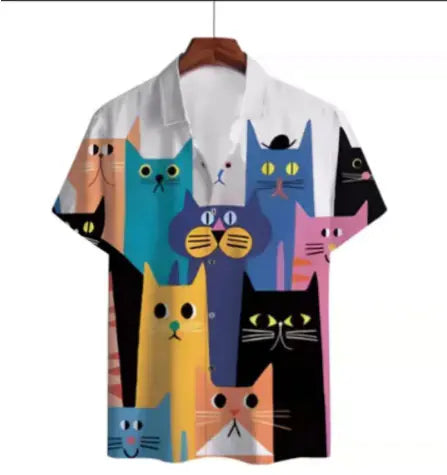 2023 Men's Hawaiian 3D Print Casual Short Sleeve Shirt