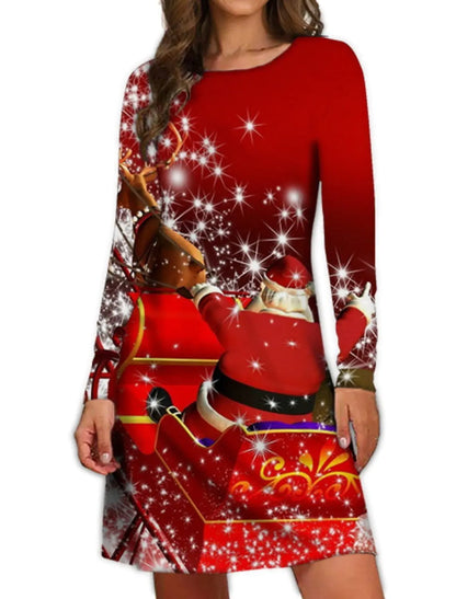 Women's Long Sleeve Christmas Dress