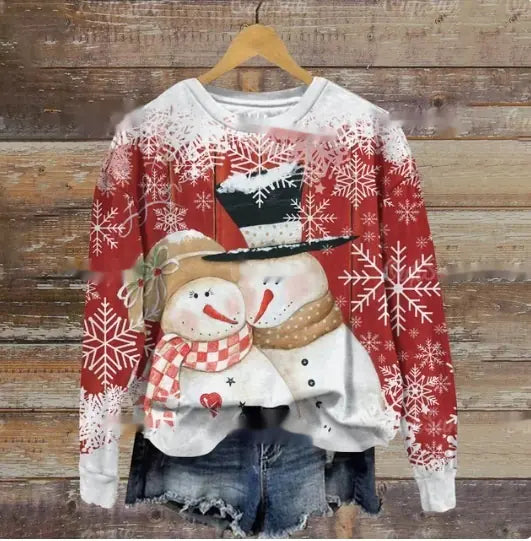 Funny Print Christmas Holiday Sweater for Women