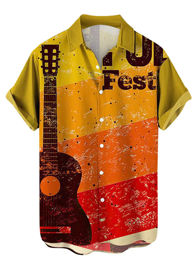 2023 Men's Hawaiian 3D Print Casual Short Sleeve Shirt