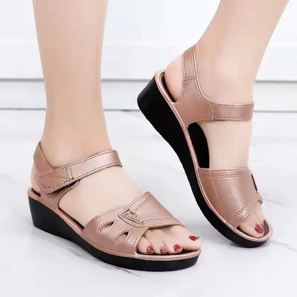 Simple Casual Mid-Heel Sandals for Women