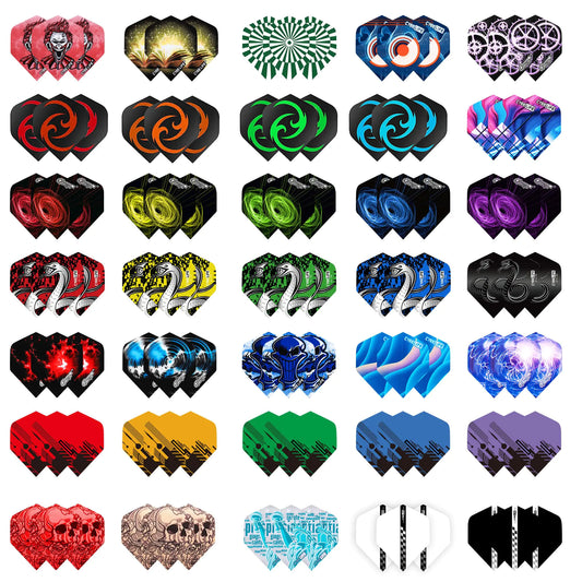CyeeLife Dart Flights105 Stück PET Standard Flights für Darts Perfekte für Soft und Steel Tip DartpfeileDarts Zubehör Set
